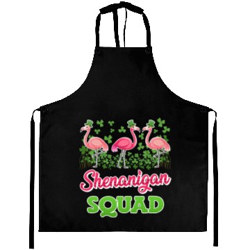 Discover Flamingo Shenanigan Squad St. Patrick's Day Aprons