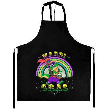 Discover 2023 Mardi Gras Party Hat T Rex Drummer Mardi Aprons