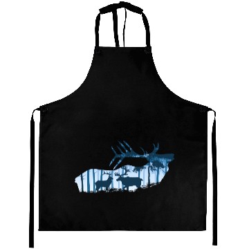 Discover Elk Deer Silhouette Forest Animals Aprons