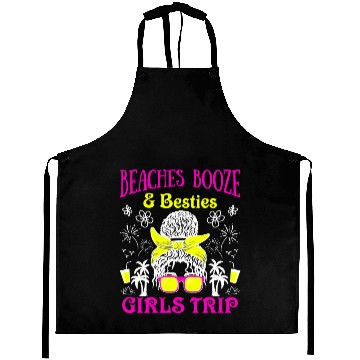 Discover Beaches Booze Besties Girls Trip Spring Break Aprons