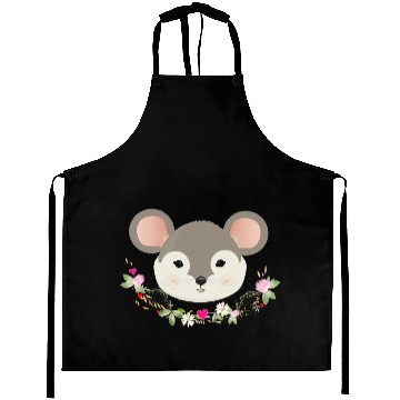 Discover Magical sweet mouse with delicate green in spring Aprons