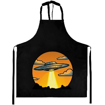 Discover UFO Abduction Sticker Aprons