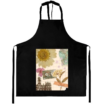 Discover Vintage flower architecture aesthetic collage Aprons