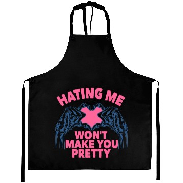 Discover Hating Me Won't Make You Pretty Skeleton Hand Hear Aprons