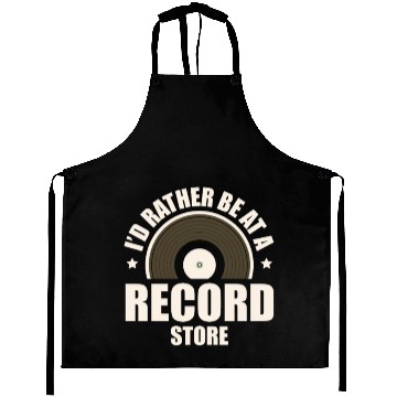 Discover I'd Rather Be At A Record Store Audiophile Vinyl Aprons