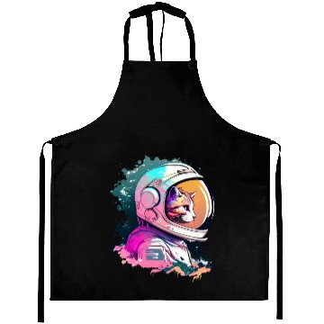 Discover Aesthetic Vaporwave Space Cat 80s 90s Astronaut Aprons