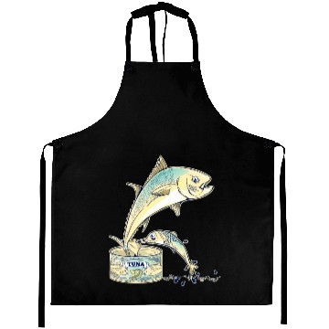 Discover Tuna Fish Escaping a tin can Aprons