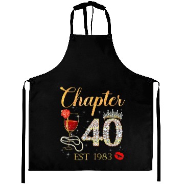 Discover Chapter 40 Years EST 1983 40th Birthday Aprons