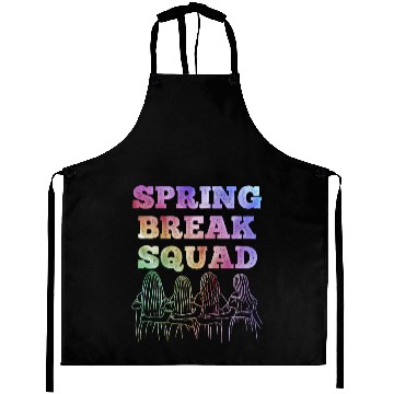 Discover Spring Break Squad Summer Vacation Spring Break Aprons