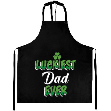 Discover St. Patrick's Day saying Luckiest Dad ever Aprons