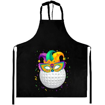 Discover Golf Ball Mardi Gras Aprons