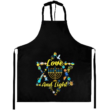 Discover Love and Light Hanukkah Aprons Jew Menorah Jewish C