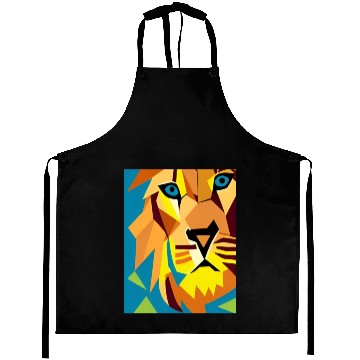Discover Abstract Geometric Lion Aprons