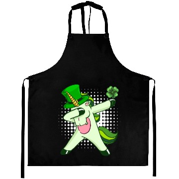 Discover Dabbing unicorn shamrock St. Patrick's Day Aprons