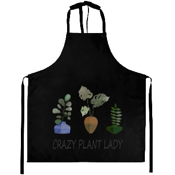 Discover Crazy plant lady Aprons