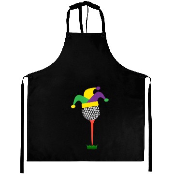 Discover Golf Ball Hat Fun Mardi Gras Aprons
