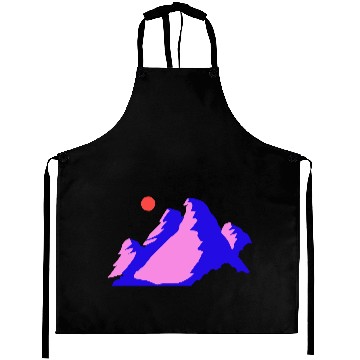 Discover mountains with sun vector Aprons