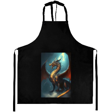 Discover Mystical Dragon in storm Aprons