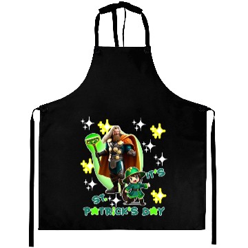 Discover Kids St. Patrick's Day Shamrock "Thor, anime" Aprons