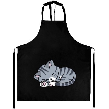 Discover Grey Tabby Sleeping Aprons