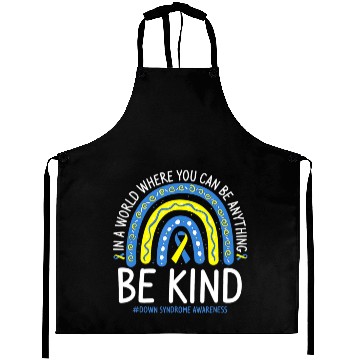 Discover Be Kind Rainbow World Down Syndrome Awareness Day Aprons