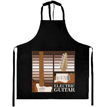 Discover Electric Guitar Player String Instrument Music Aprons