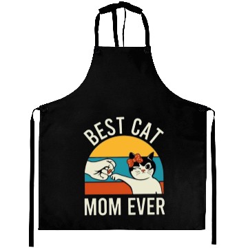 Discover best cat mom ever Aprons