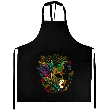 Discover Funny Mardi Gras Carnival parade Aprons