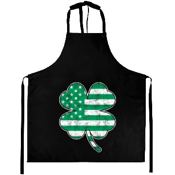 Discover USA Shamrock St. Patrick's Day USA Aprons