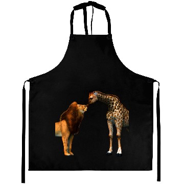 Discover Lion kisses giraffe Aprons