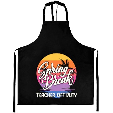 Discover Spring Break Squad Retro Spring Break Teacher Aprons
