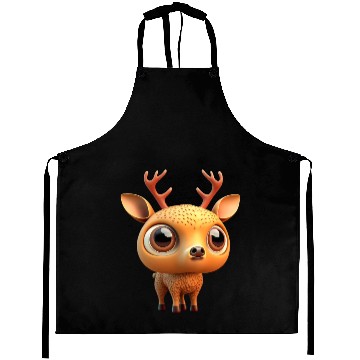 Discover Cute deer cartoon character Aprons
