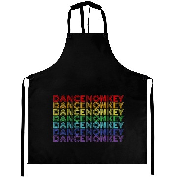 Discover Dance Monkey Rainbow Color Text Gift Music Fan Aprons