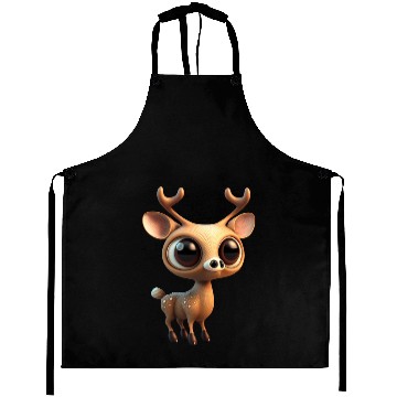 Discover Cute deer cartoon character Aprons