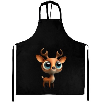 Discover Cute deer cartoon character Aprons
