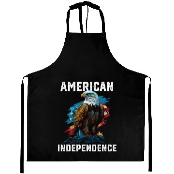 Discover American Independence American Bald Eagle 4th of Aprons