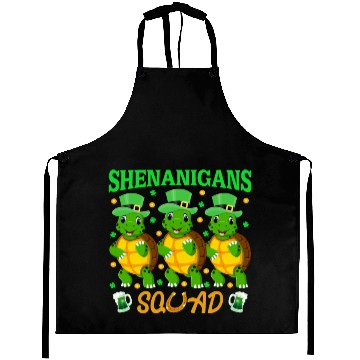 Discover Shenanigans Squad St. Patrick’s Day Cute Turtle Aprons