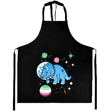 Discover Abrosexual Pride Triceratops Astronaut Aprons