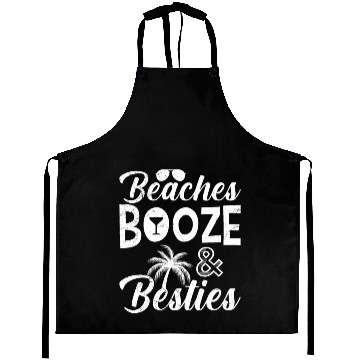 Discover Beaches Booze Besties Friends Spring Break Aprons