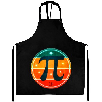 Discover PI Day Retro Sunset Design Aprons
