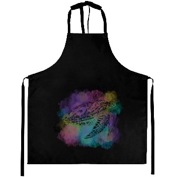 Discover turtle watercolor Aprons
