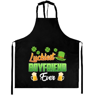 Discover Luckiest Boyfriend Ever St. Patrick's Day Aprons