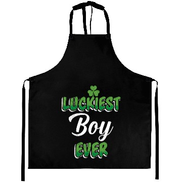 Discover St. Patrick's Day saying Luckiest Boy ever Aprons