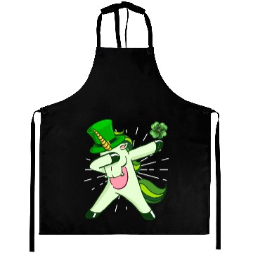 Discover Dabbing unicorn shamrock St. Patrick's Day Aprons