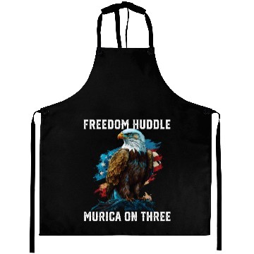 Discover Freedom Huddle Murica On Three Fourth Of July Aprons
