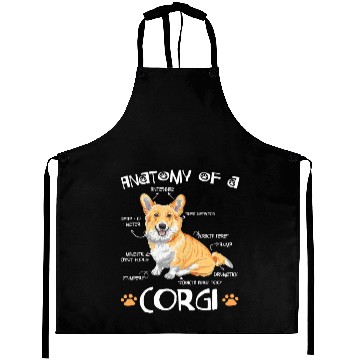 Discover Anatomy Of A Corgi Funny Corgi Dog Lover Pet Owner Aprons