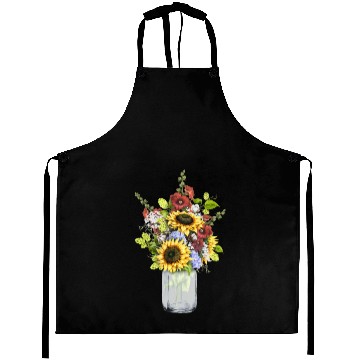 Discover Sunflower Mason Jar Flower Aprons