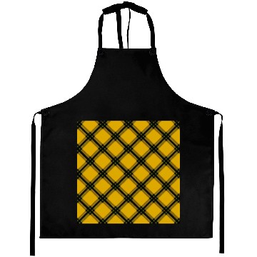 Discover Tartan Touch A Yellow and Black Pattern Aprons