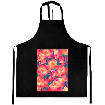 Discover Orange Flowers Neon Aprons