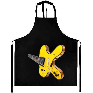 Discover yellow tilted guitar Aprons
